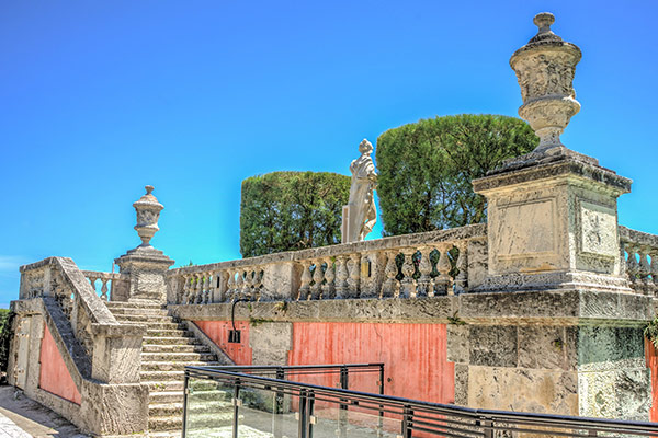 Outside view of the Vizcaya Museum and Gardens